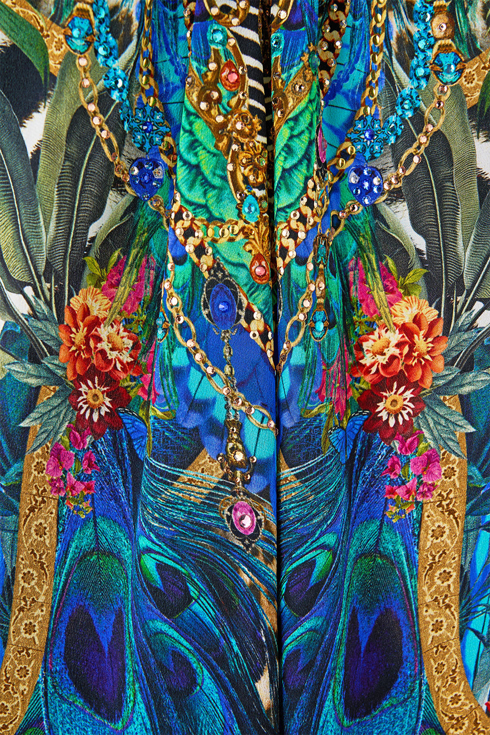 GATHER NECK HARDWARE MAXI DRESS ANIMAL ALCHEMY