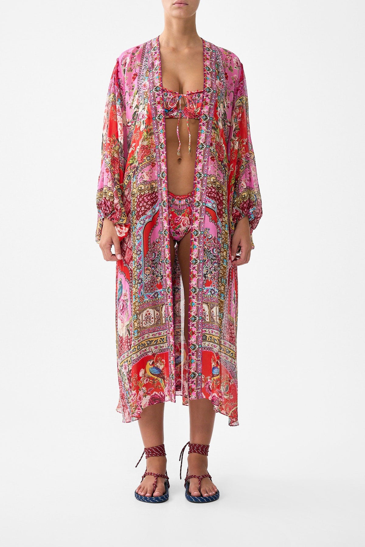 The CAMILLA blouson sleeve layer from our print heirloom empire