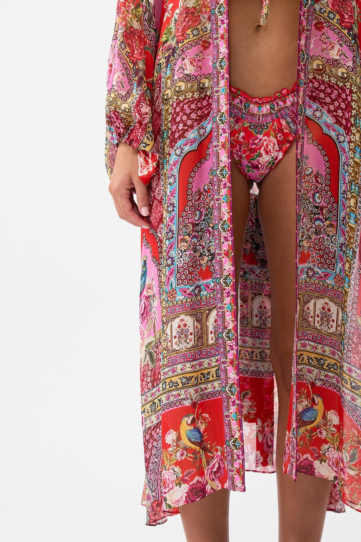 The CAMILLA blouson sleeve layer from our print heirloom empire