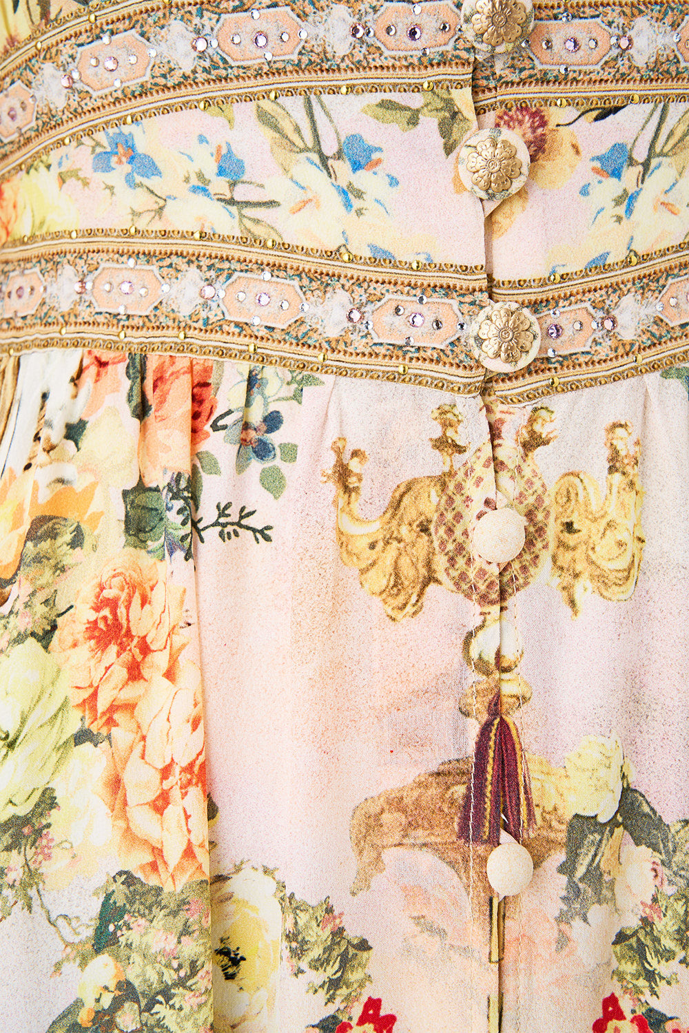 The CAMILLA long button front dress from our print twilight in Istanbul