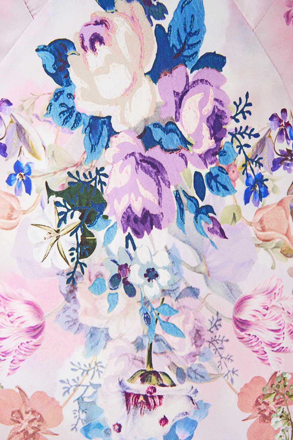 The CAMILLA v-neck long bias slip dress with train from our print palatial pastels