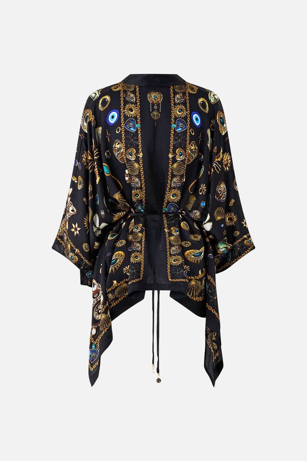 The CAMILLA BUTTON THROUGH SCARF BLOUSE AMULETS AND ALCHEMY in our  print.