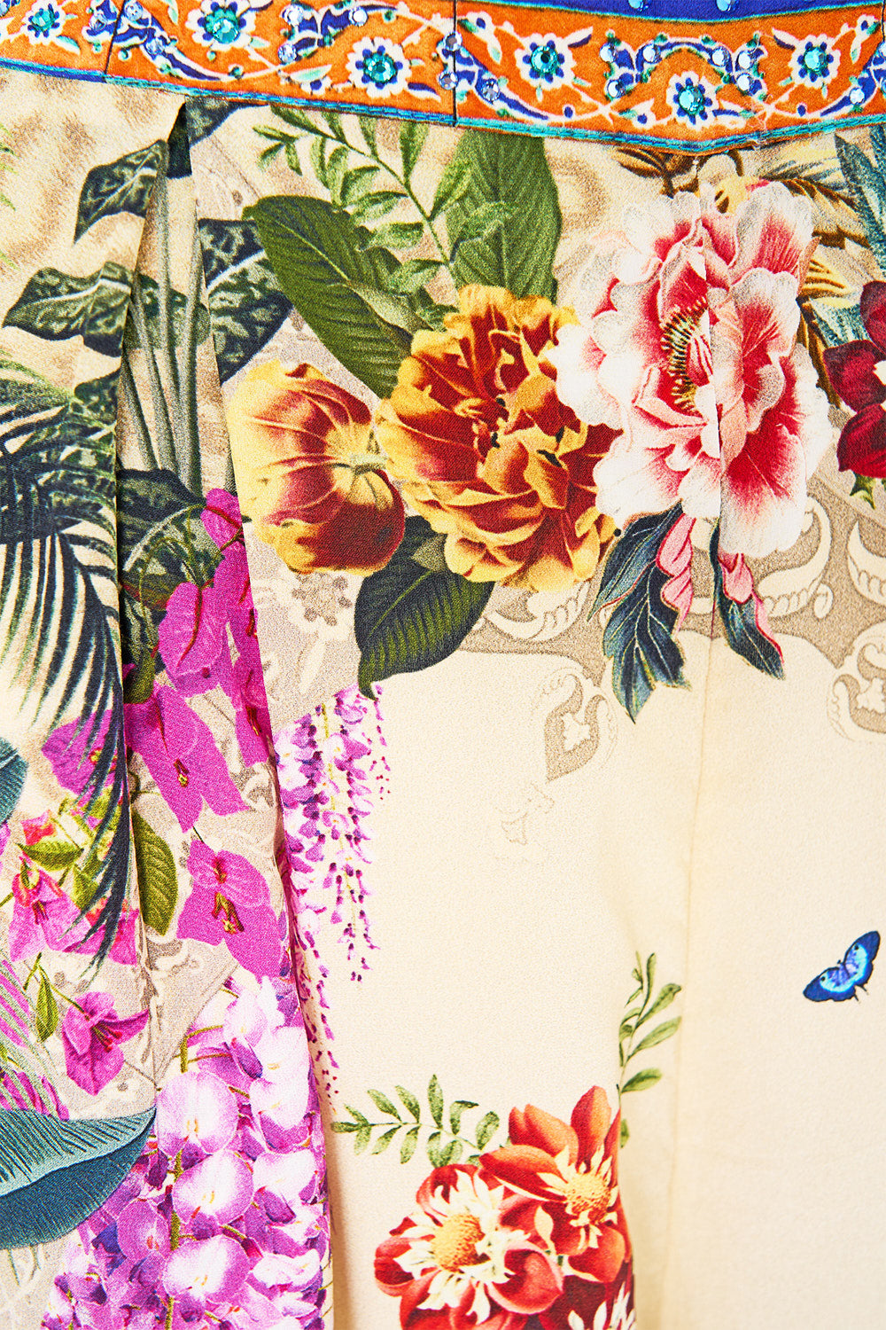 TUCK FRONT PANT BODRUM BOTANICALS