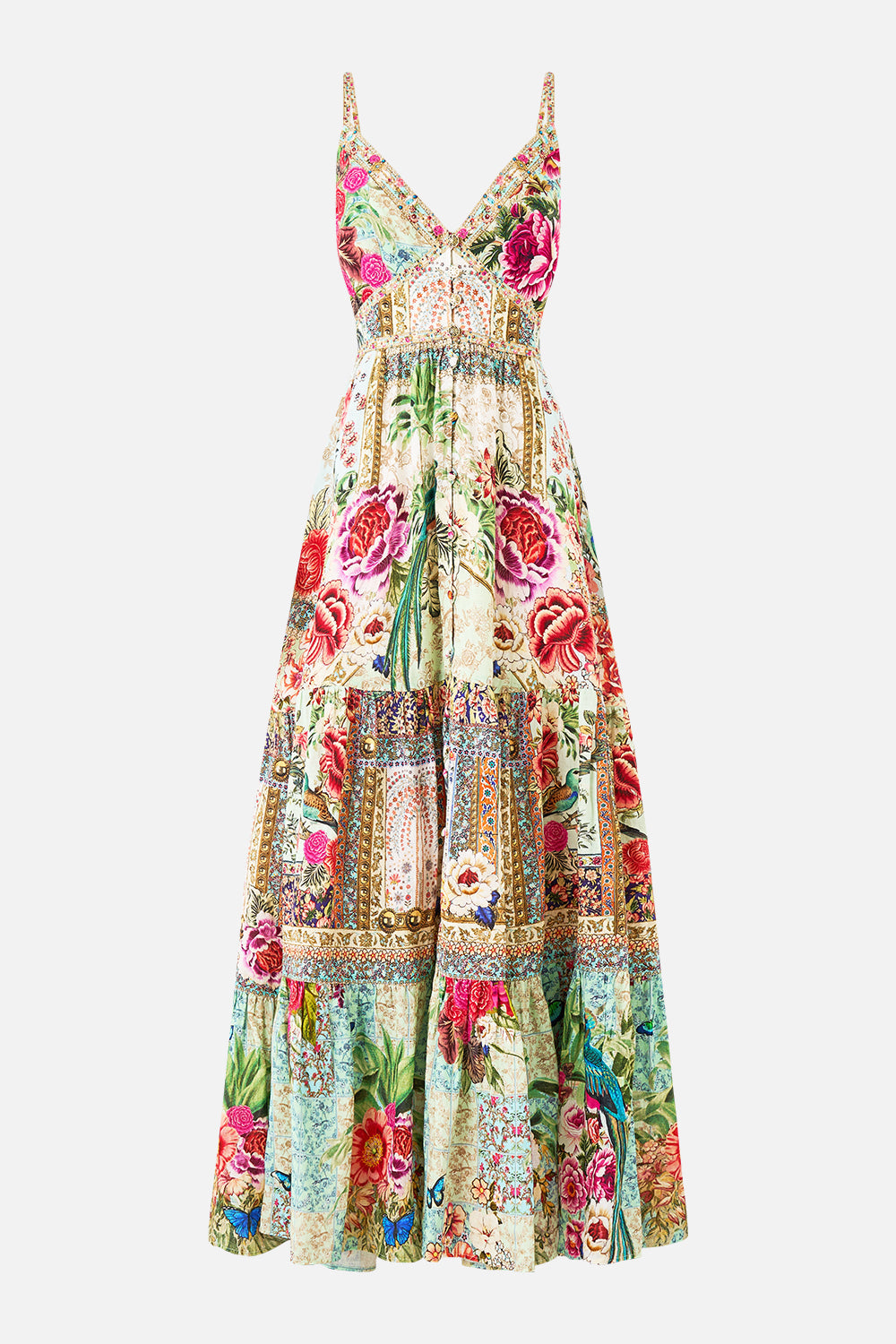 The CAMILLA TIERED BODICE DRESS SULTANS AND QUEENS in our  print.