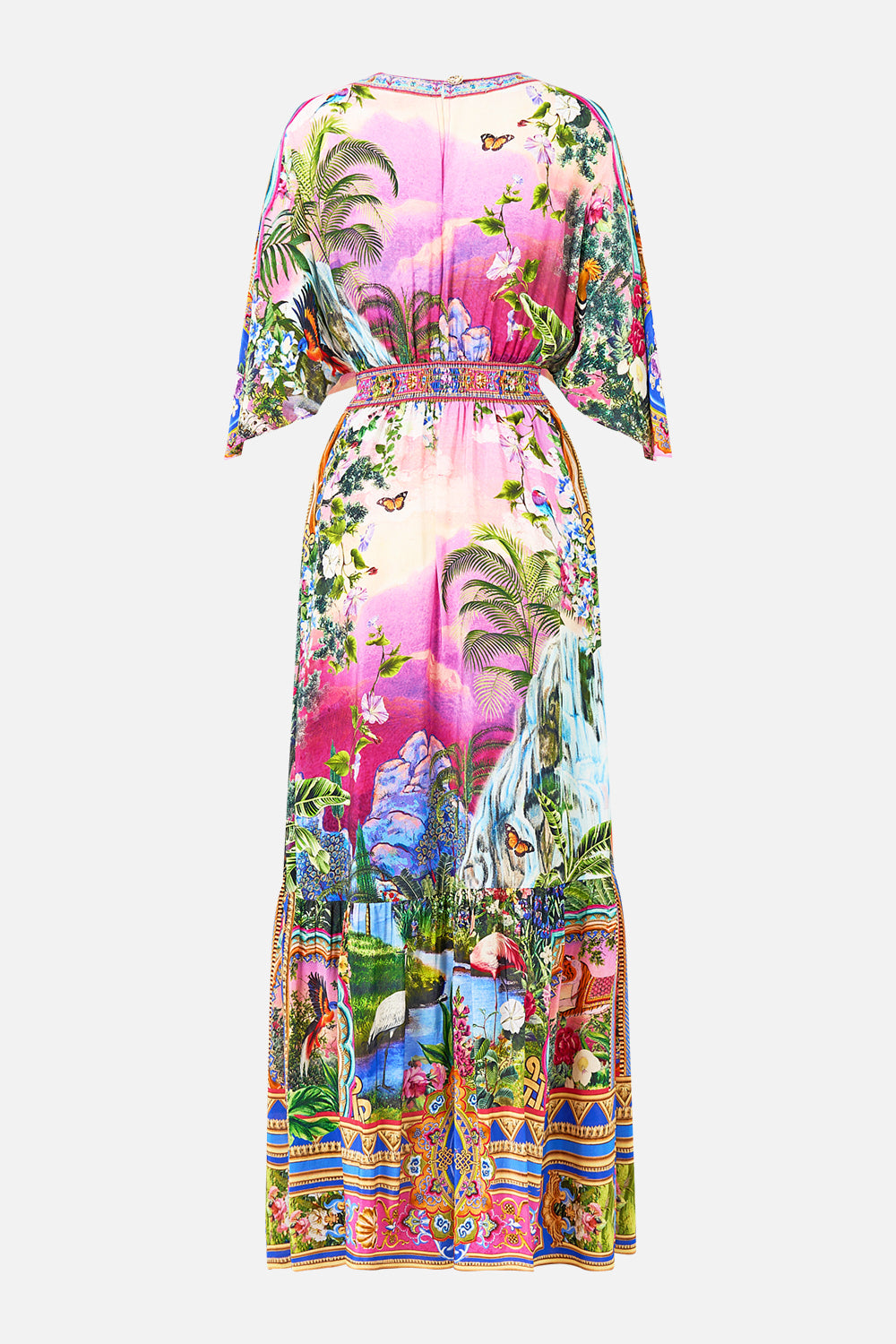 WAISTED DRESS WITH HEM RUFFLE TURKISH DELIGHT