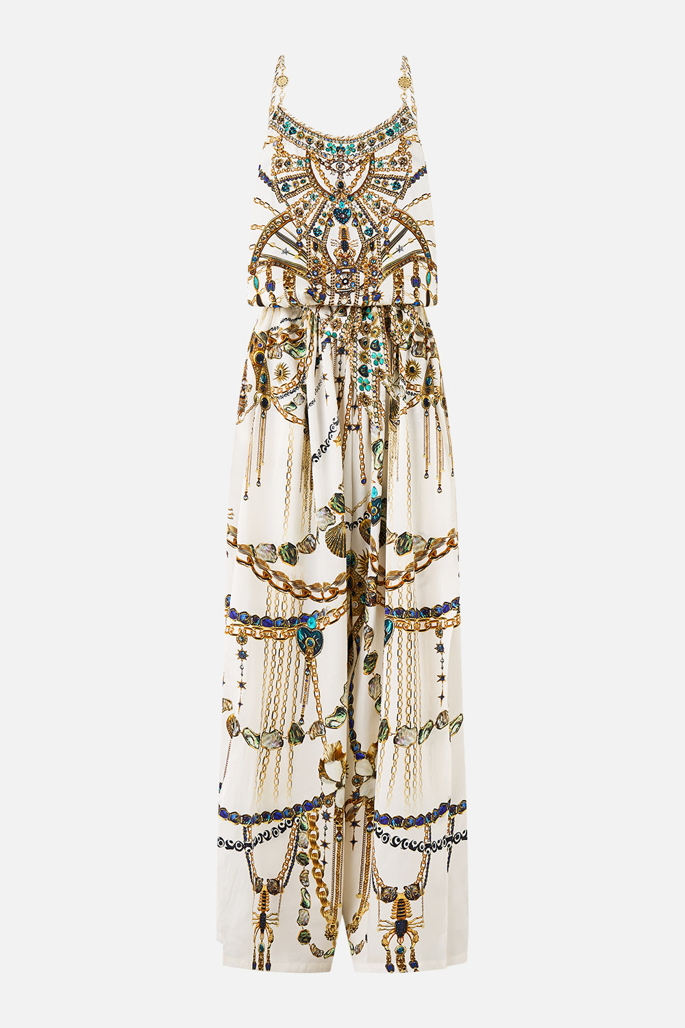 SHOESTRING STRAP JUMPSUIT CHAIN GANG