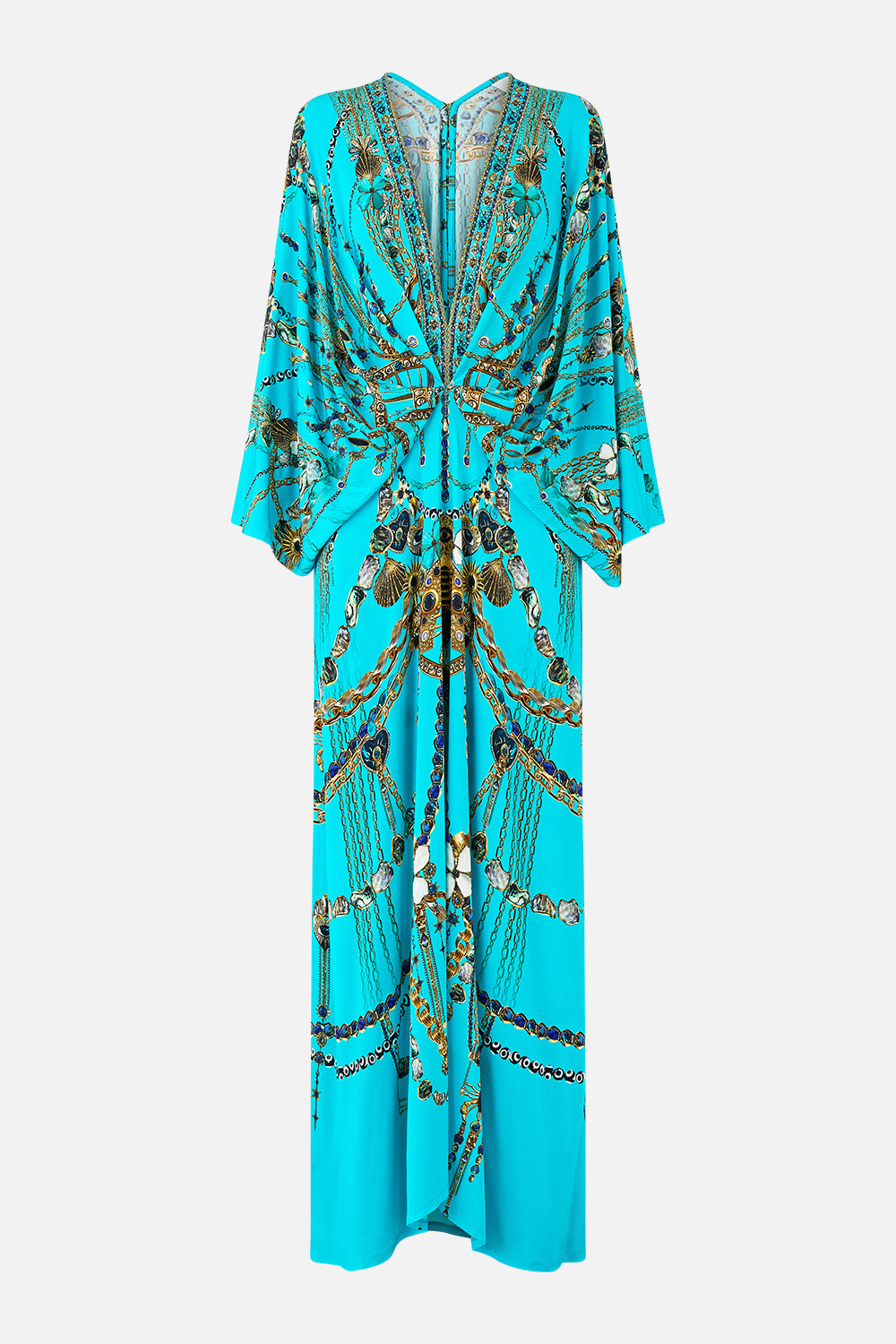 The CAMILLA TUCK FRONT JERSEY DRESS TOTEMS AND TREASURES in our  print.