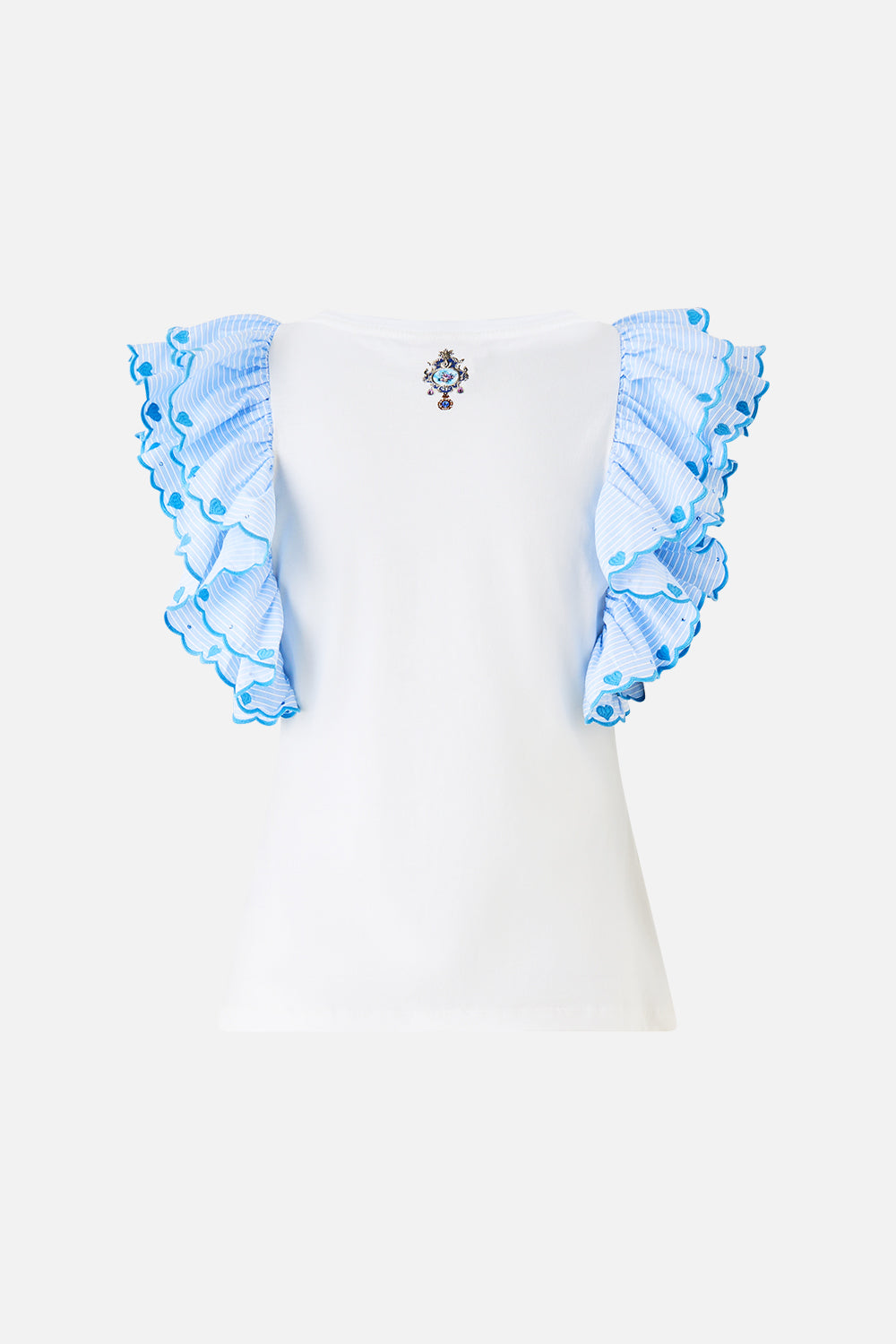 DOUBLE FRILL SLEEVE TEE OTTOMAN OPULENCE