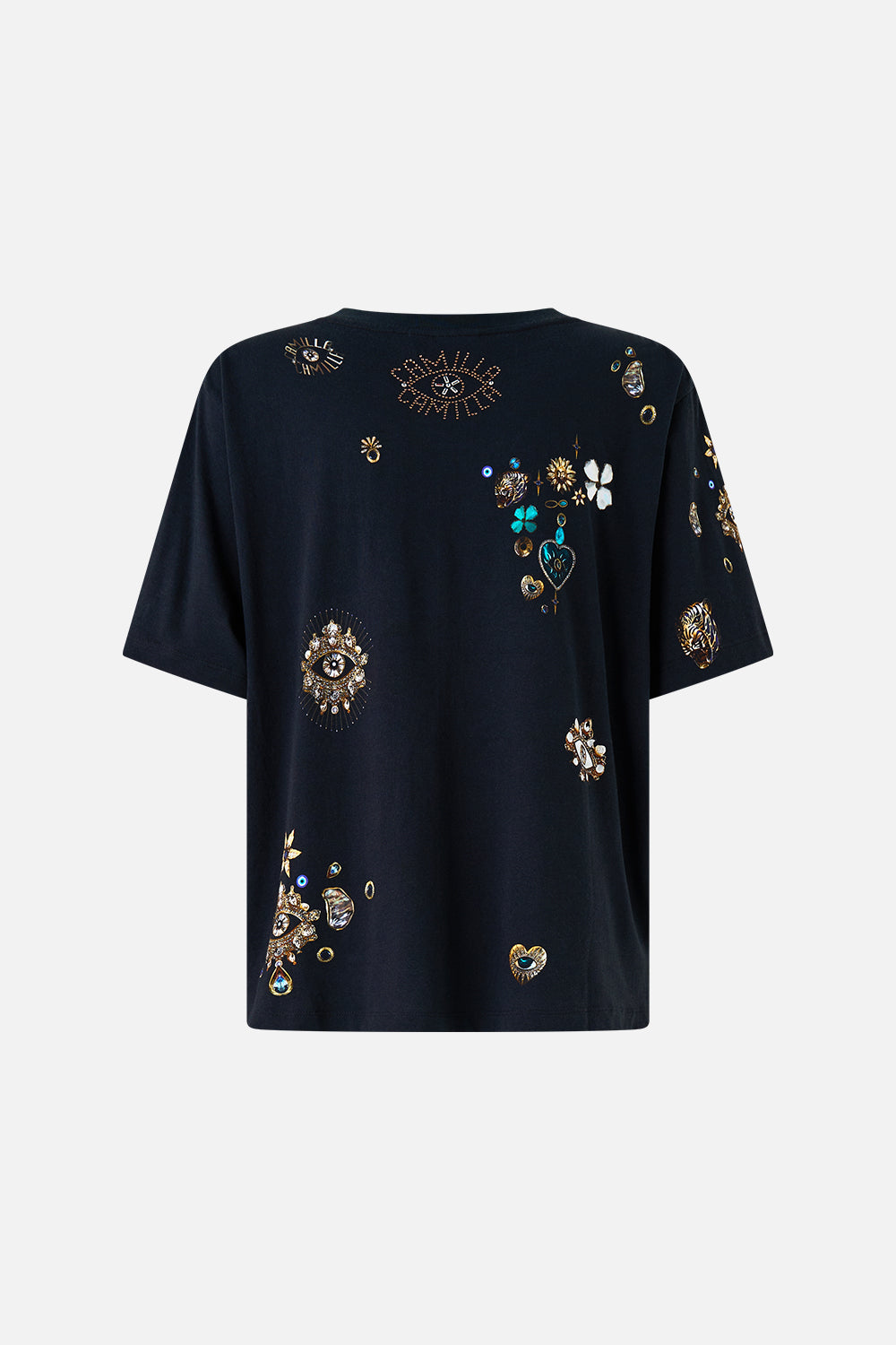 The CAMILLA classic tee from our print amulets and alchemy, back product view