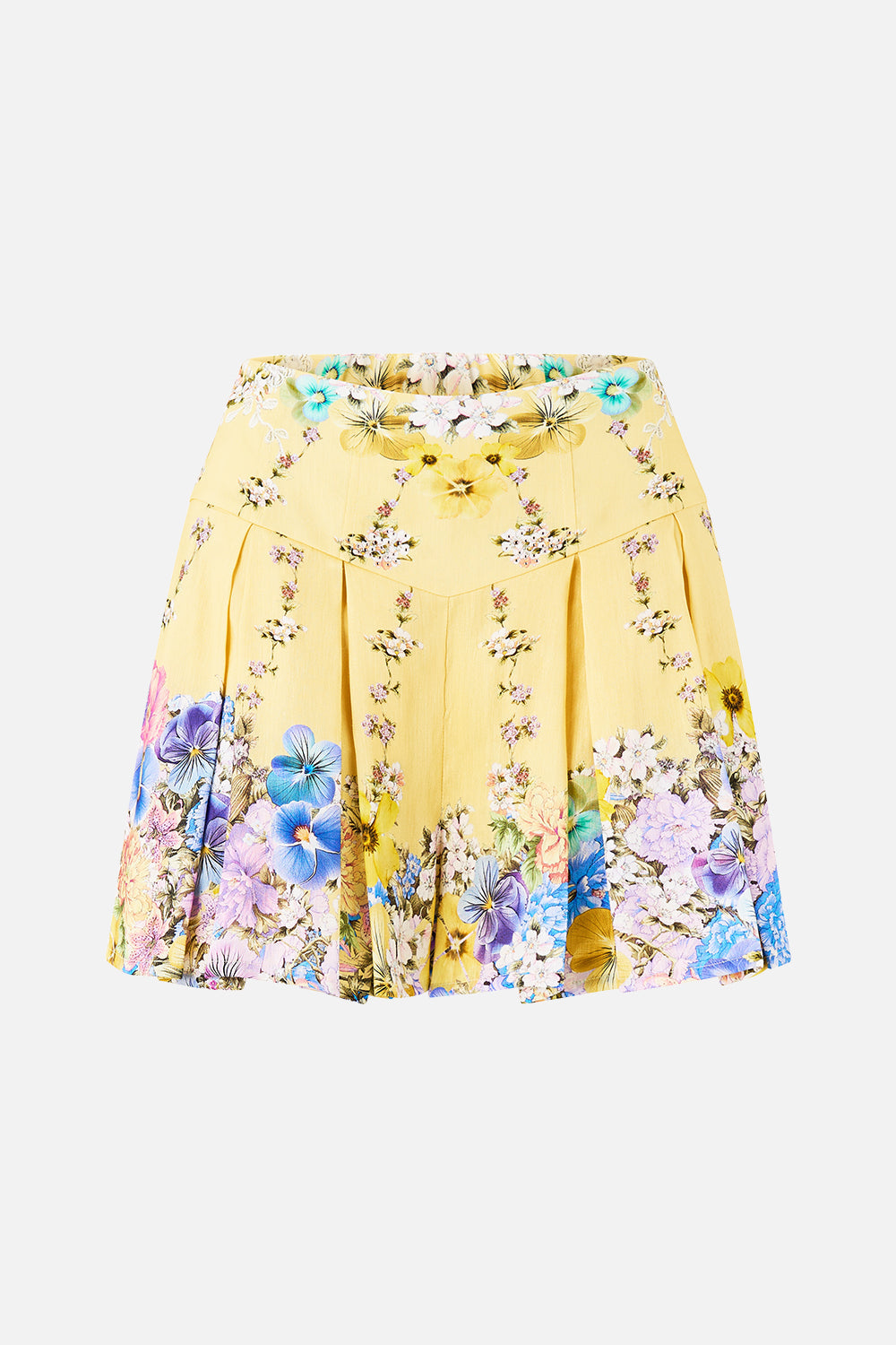 The CAMILLA corset waist short from our print darling buds, front product view