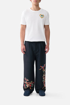 EMBROIDERED TAILORED LOUNGE PANT SULTANS AND QUEENS