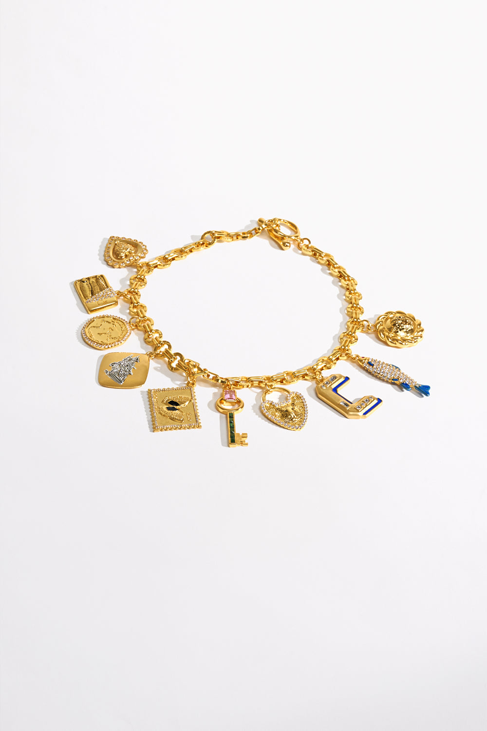 LOCKETS LOADED CHARM NECKLACE GOLD