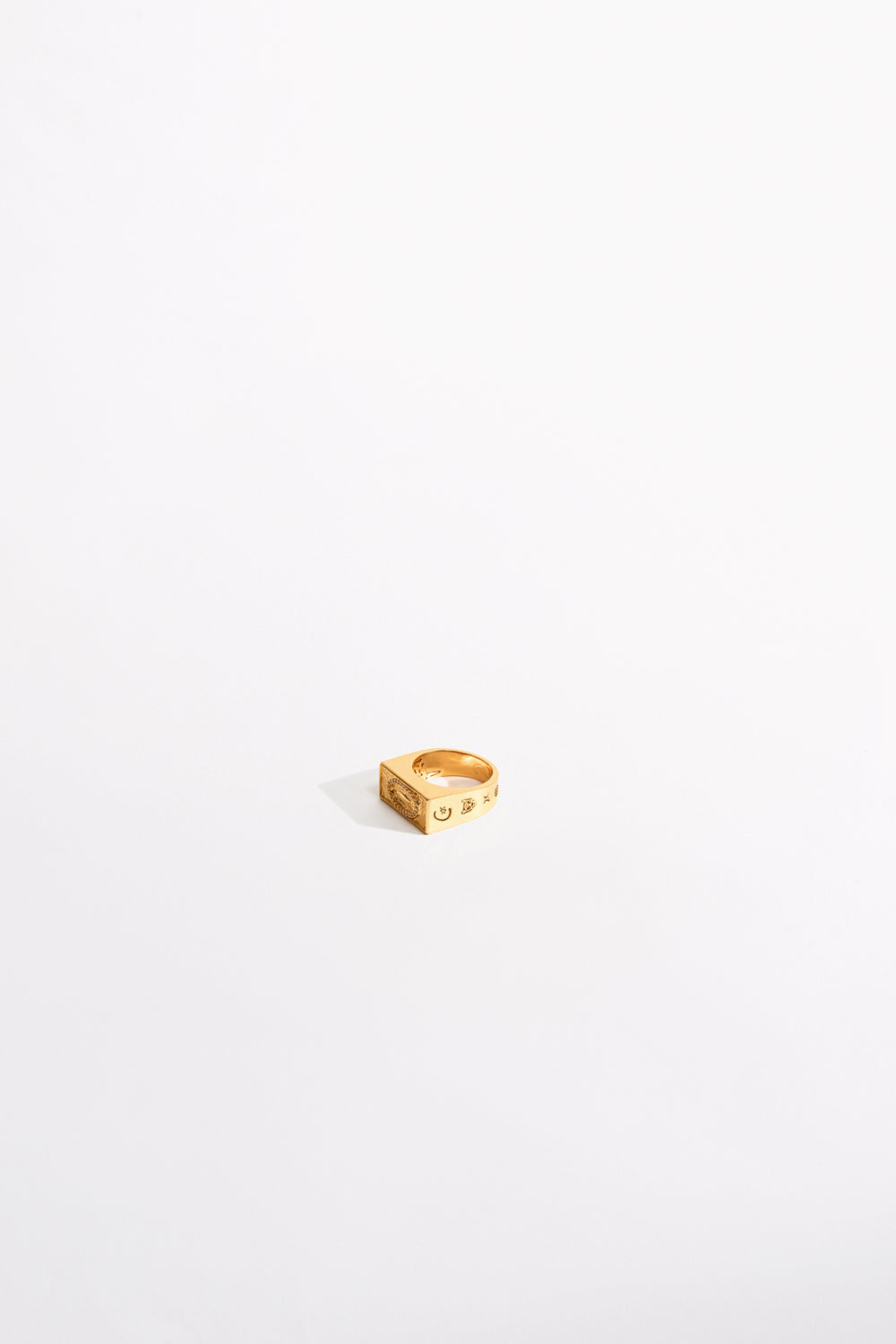 GYPSET GLITTERATI BAR RING SET GOLD