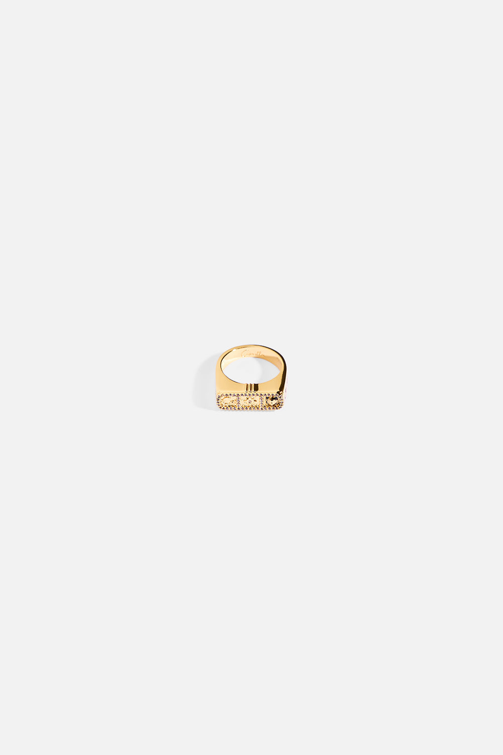 GYPSET GLITTERATI BAR RING SET GOLD