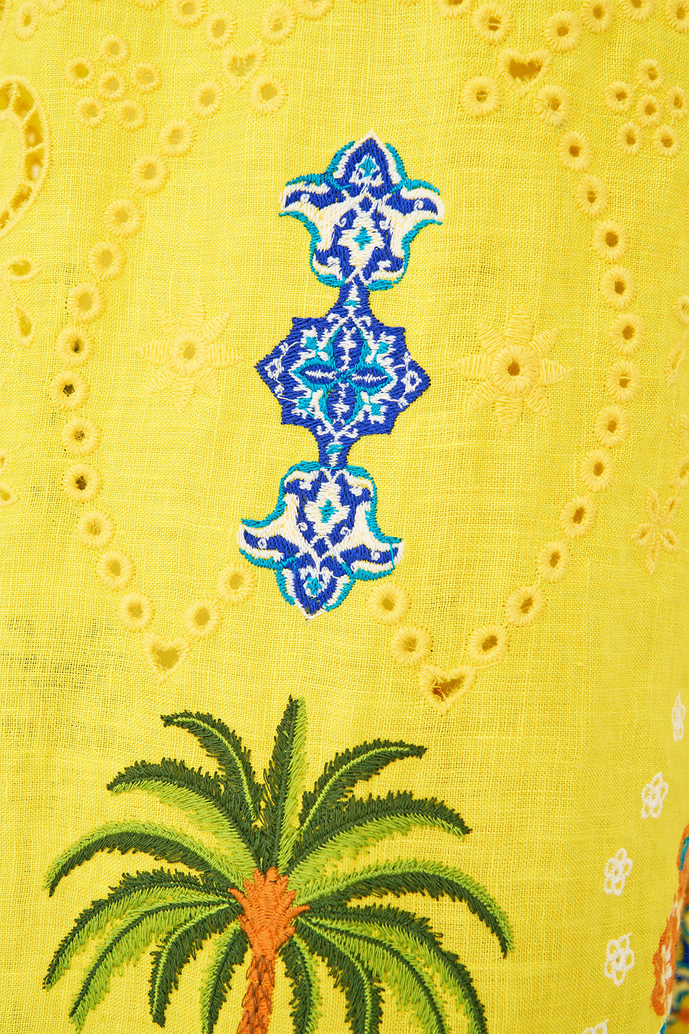 The CAMILLA STRAIGHT LEG EMBROIDERED PANT SULTANAHMET SUMMER in our  print.