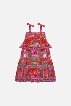 KIDS TIERED MAXI DRESS WITH BOW STRAPS HEIRLOOM EMPIRE