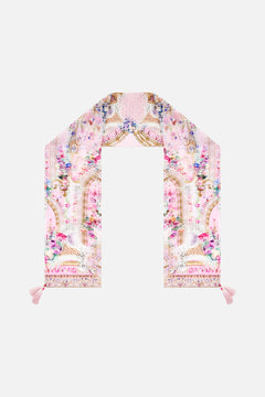 LONG SILK CRINKLE CHIFFON SCARF PALATIAL PASTELS