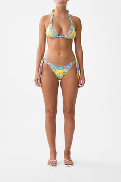 SOFT THICK TIE TRI BIKINI SET WITH EYELET TRIMS SULTANAHMET SUMMER