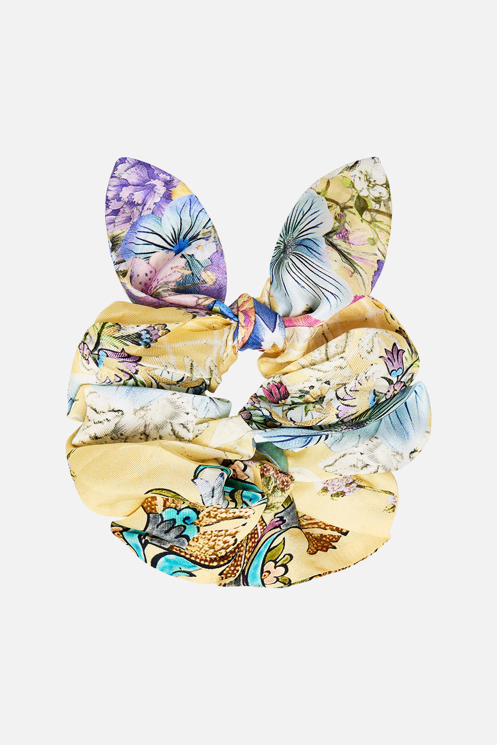 The CAMILLA SCRUNCHIE WITH TIE DARLING BUDS in our DARLING BUDS print.