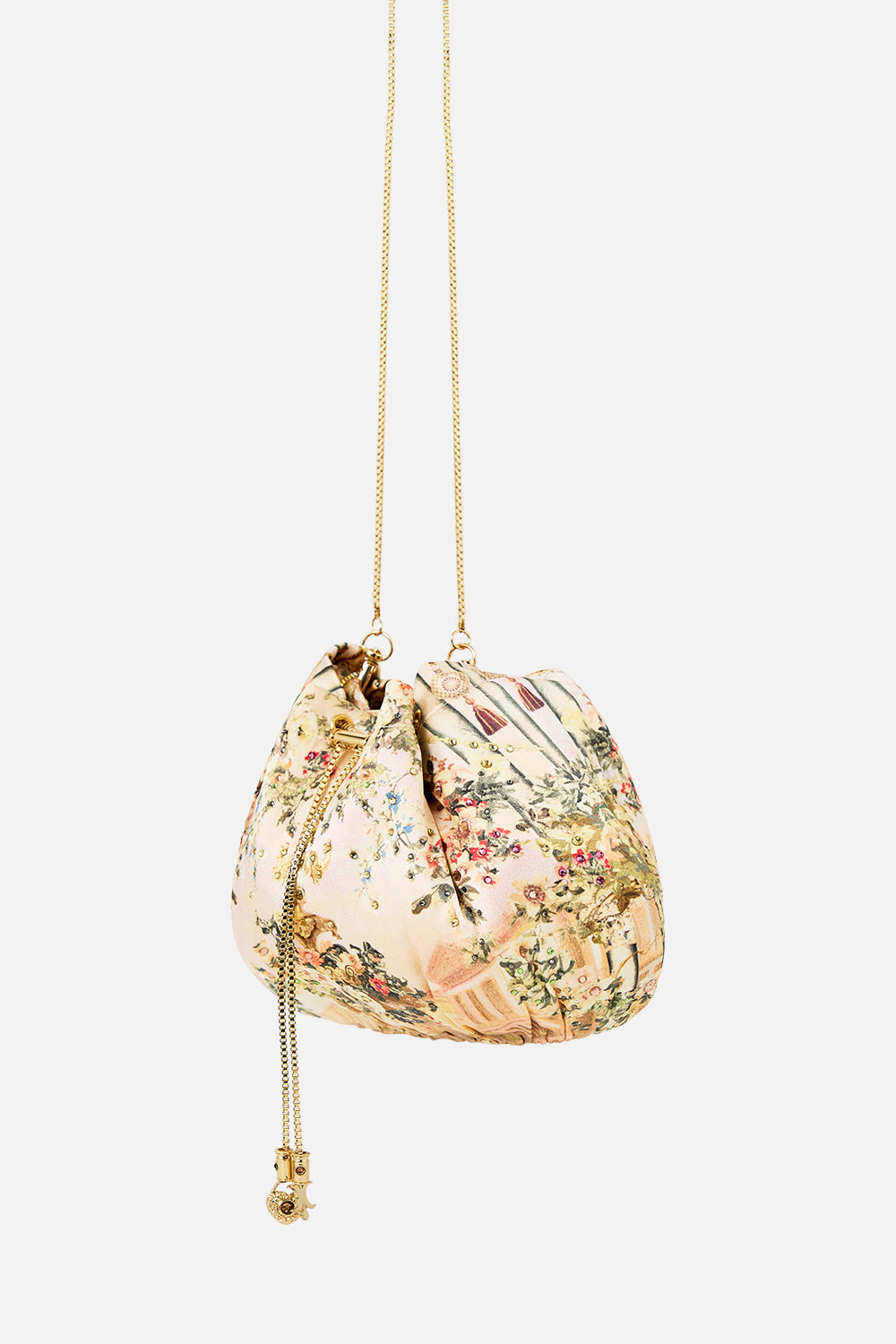 DRAWSTRING POUCH BAG WITH CHAIN STRAP TWILIGHT IN ISTANBUL