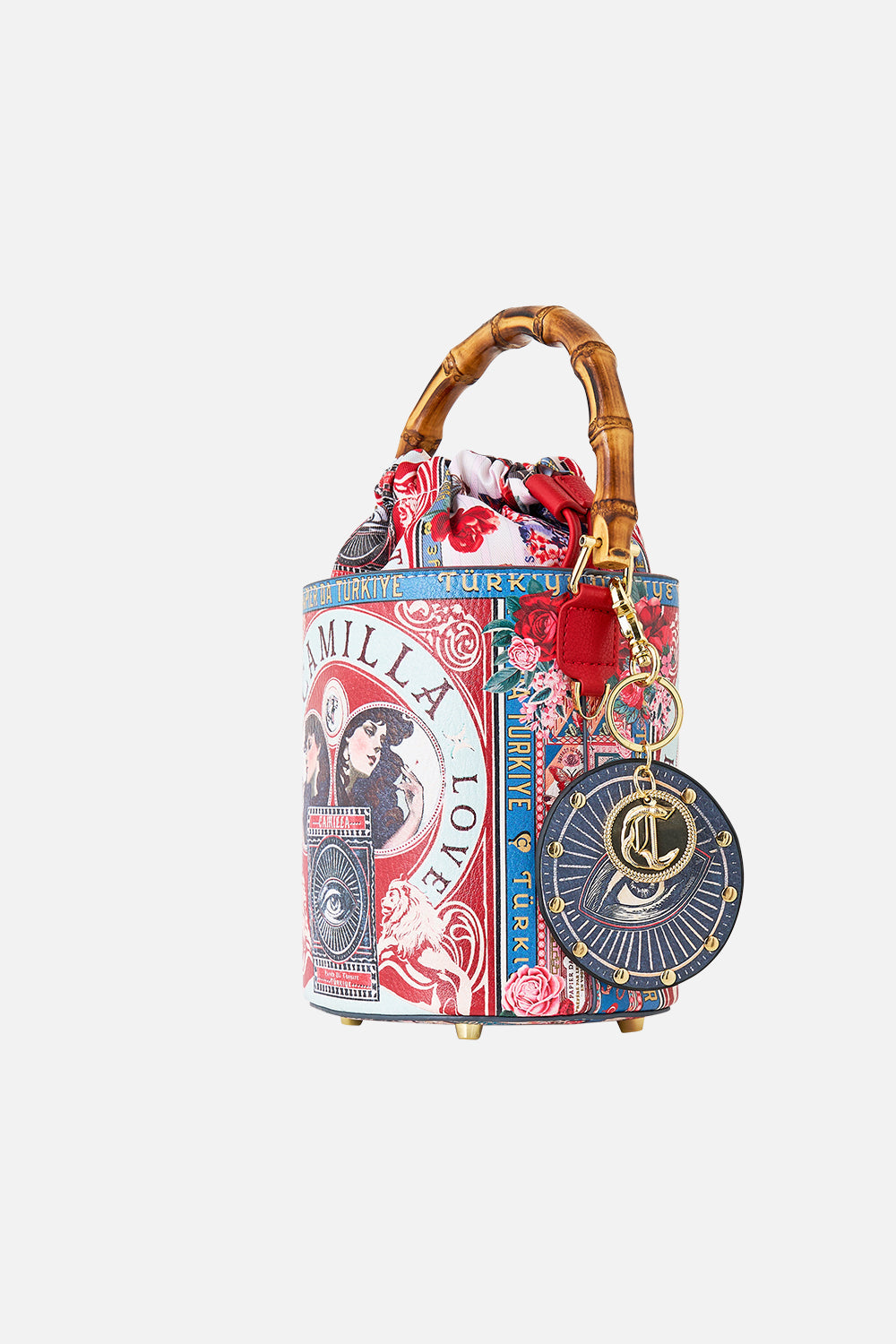 DRAWSTRING BUCKET BAG WITH KEYRING HIGH CLASS HOOKAH