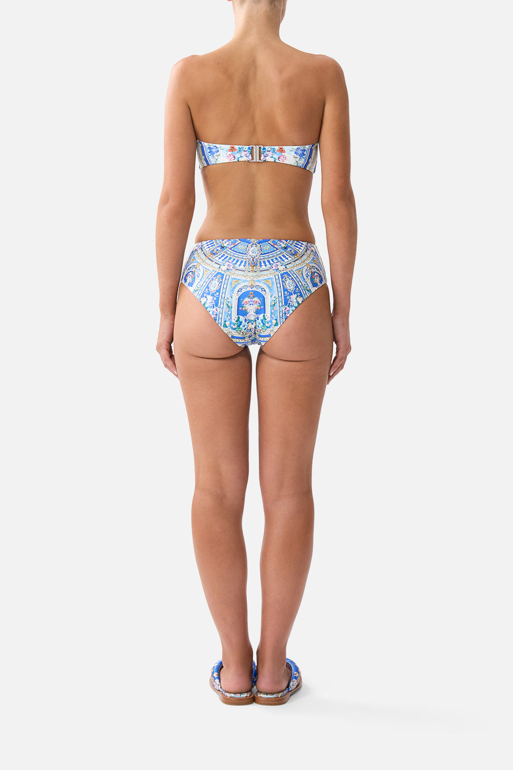 BANDEAU BIKINI TOP WITH U RING FRONT TRIM OTTOMAN OPULENCE