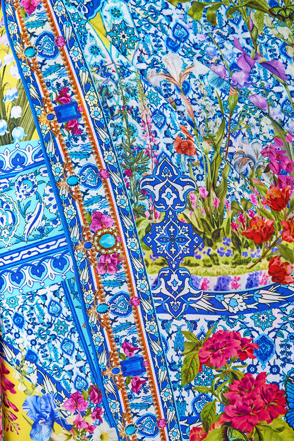 The CAMILLA EYELET WRAP MAXI SARONG WITH TIE WAIST SULTANAHMET SUMMER in our  print.