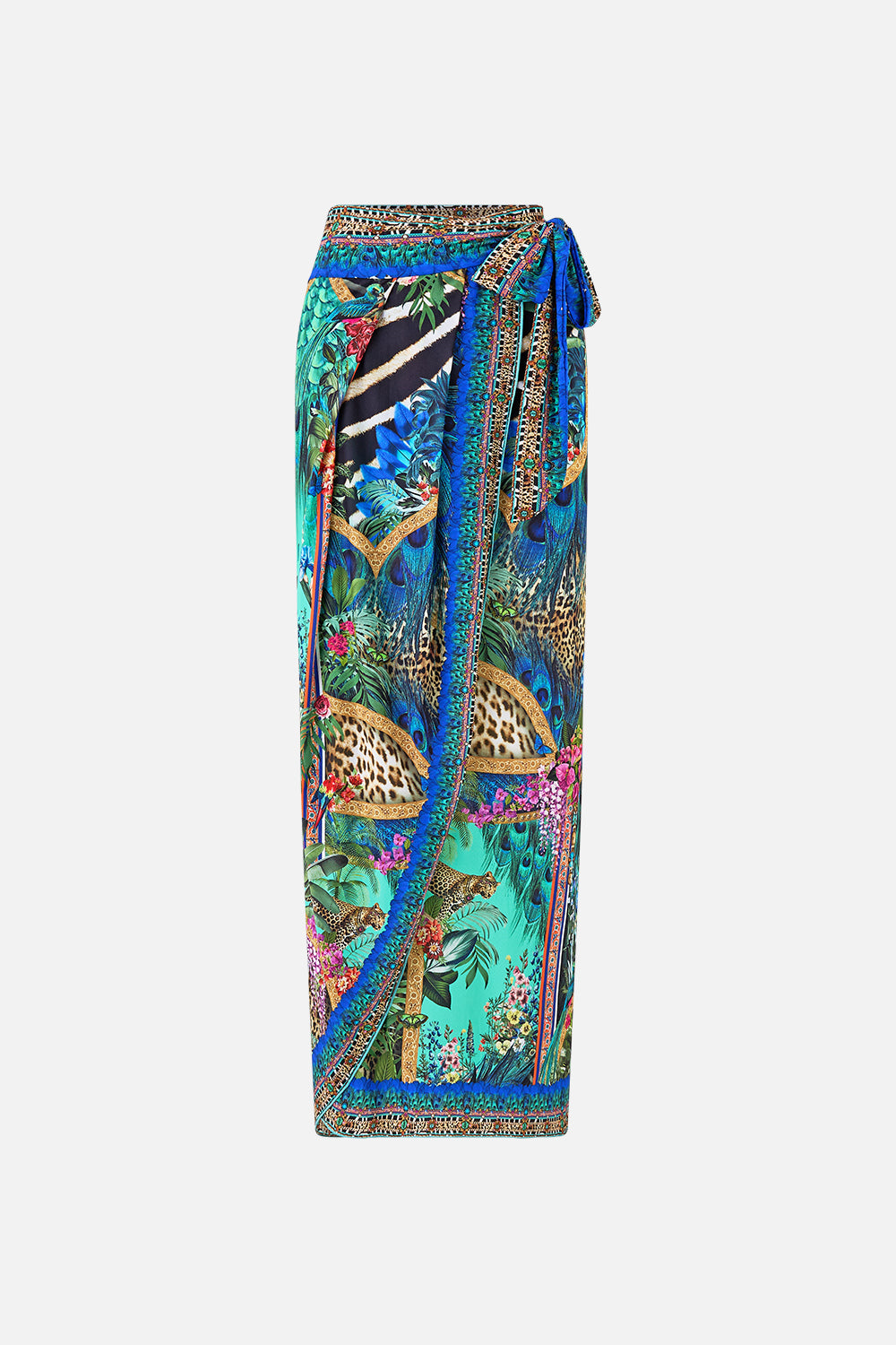 DRAPED WRAP MAXI SARONG WITH TIE WAIST ANIMAL ALCHEMY