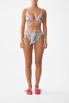 HIGH TRI BIKINI TOP WITH U RING FRONT TRIM TURKISH DELIGHT