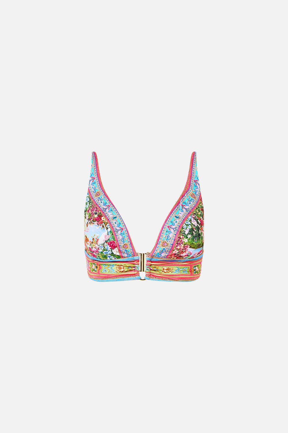 HIGH TRI BIKINI TOP WITH U RING FRONT TRIM TURKISH DELIGHT