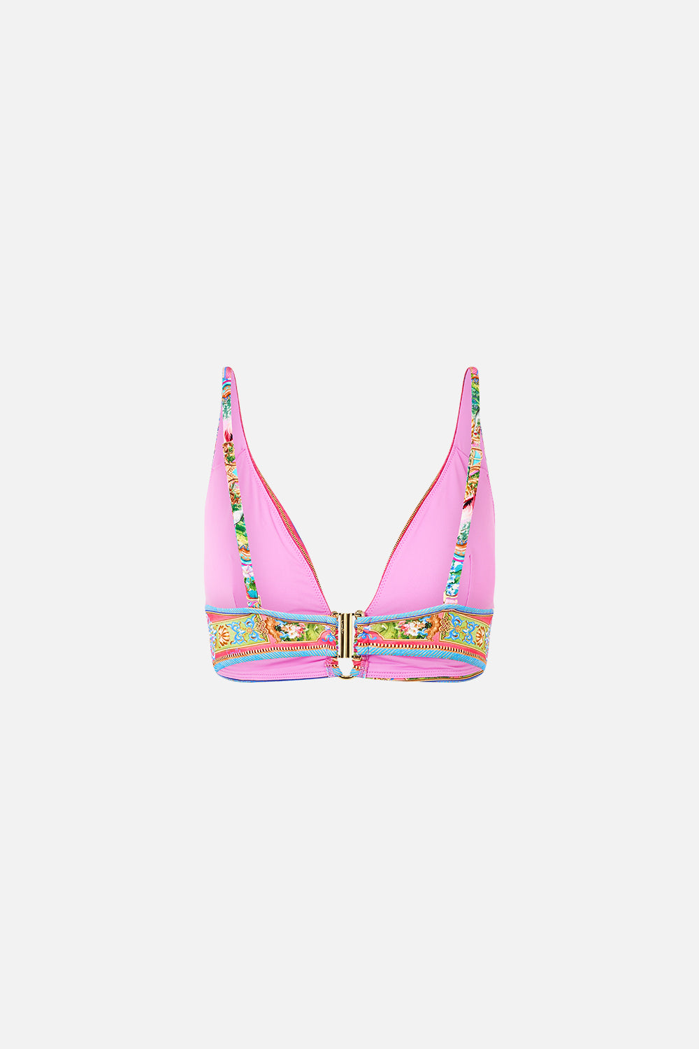 HIGH TRI BIKINI TOP WITH U RING FRONT TRIM TURKISH DELIGHT