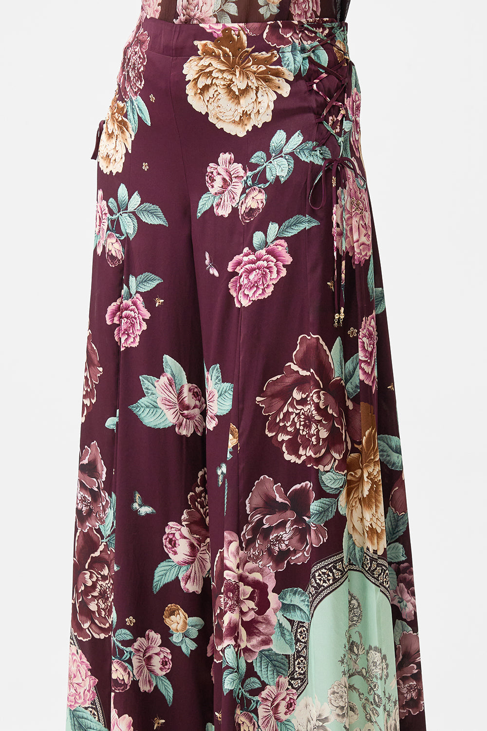 The CAMILLA flares with lace up side from our print if these tiles could talk