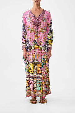 LACE UP BLOUSE PATCHWORK PANORAMA