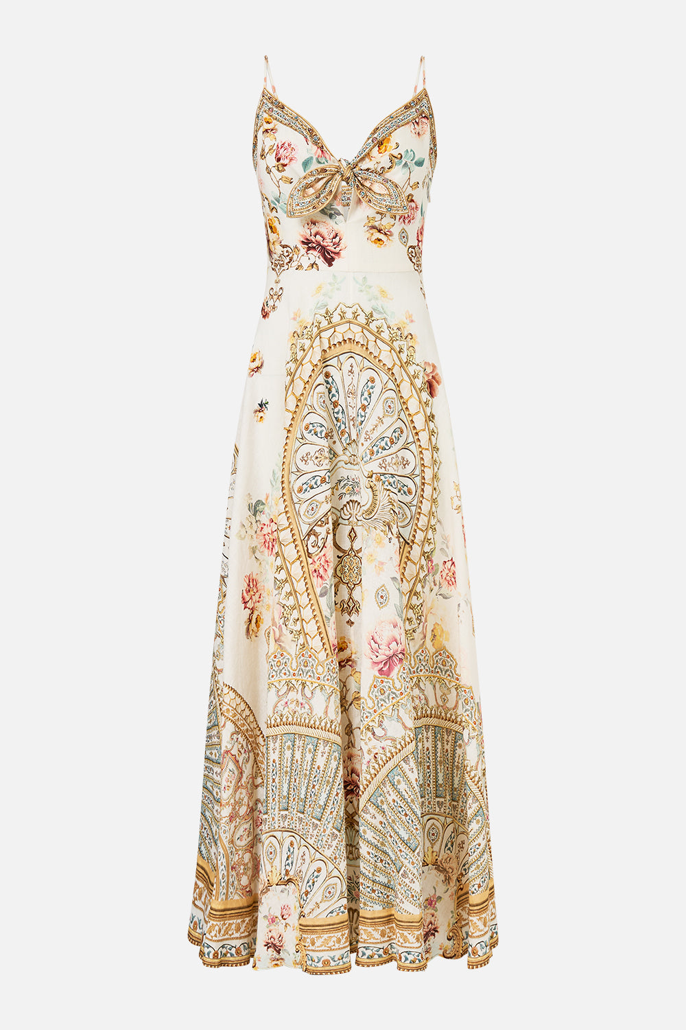 LONG DRESS WITH TIE FRONT OTTOMAN DYNASTY