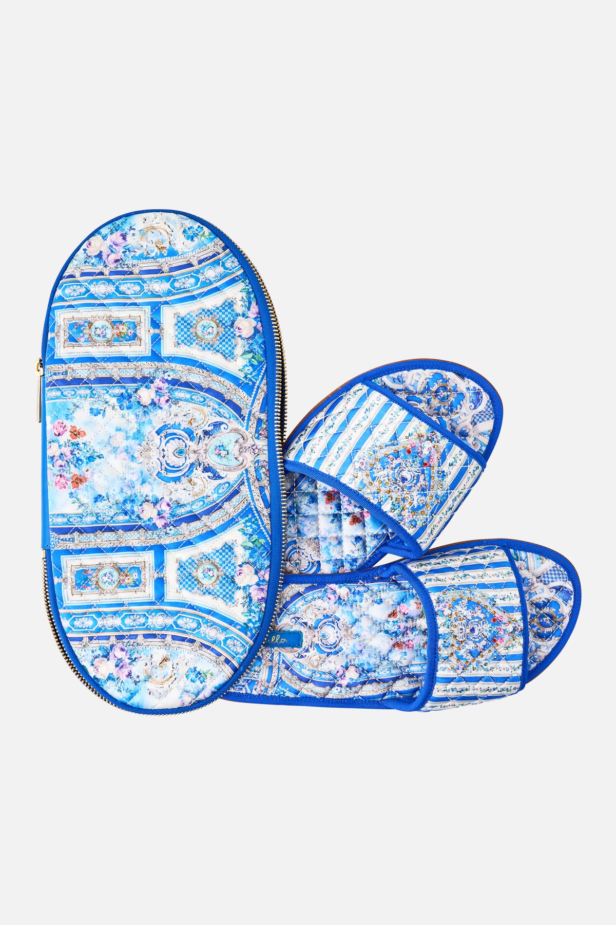 SLIPPERS WITH TRAVEL CASE OTTOMAN OPULENCE