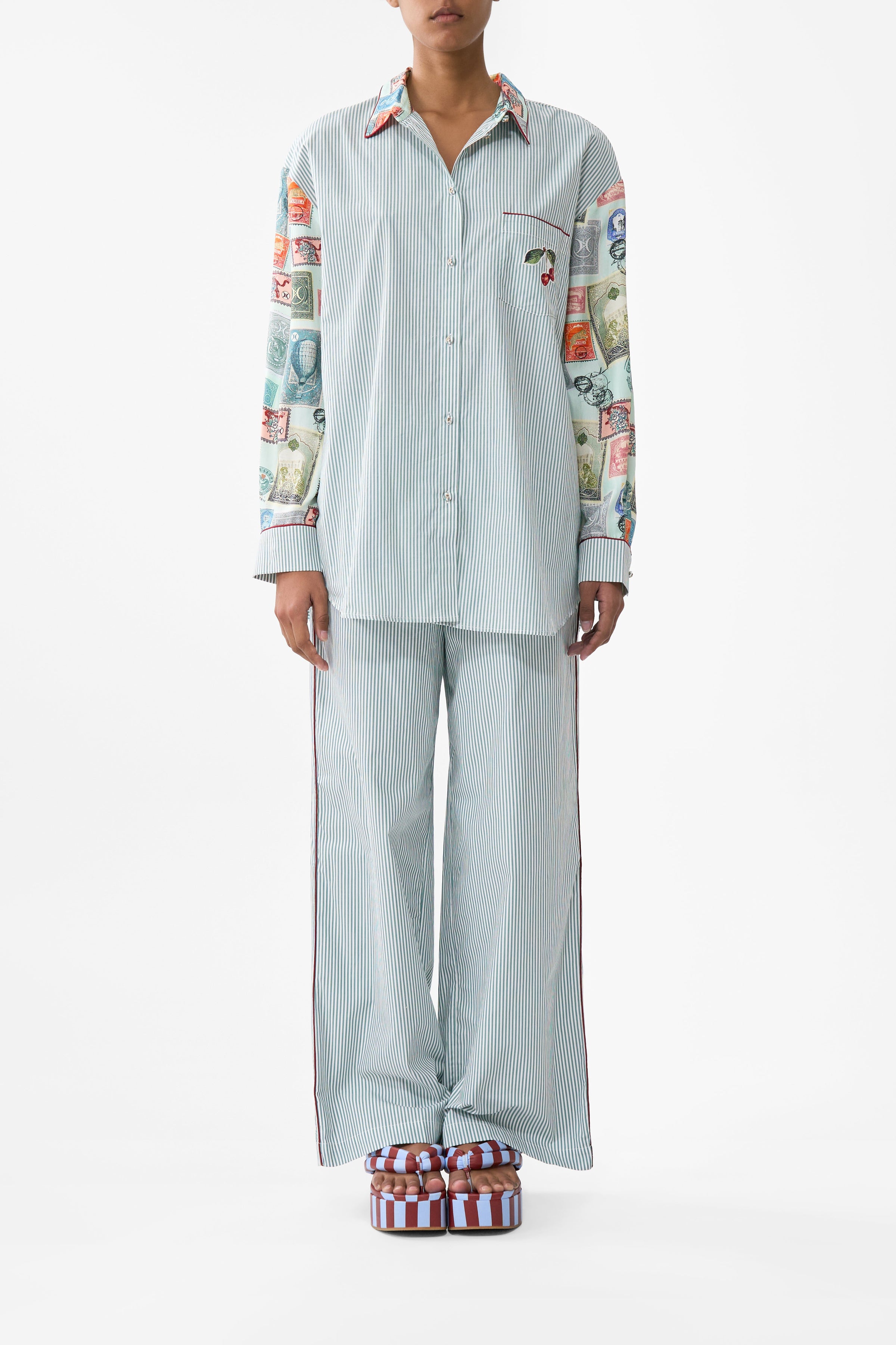 LONG SLEEVE OVERSIZED SHIRT WITH POCKET WITH LOVE FROM TÜRKIYE