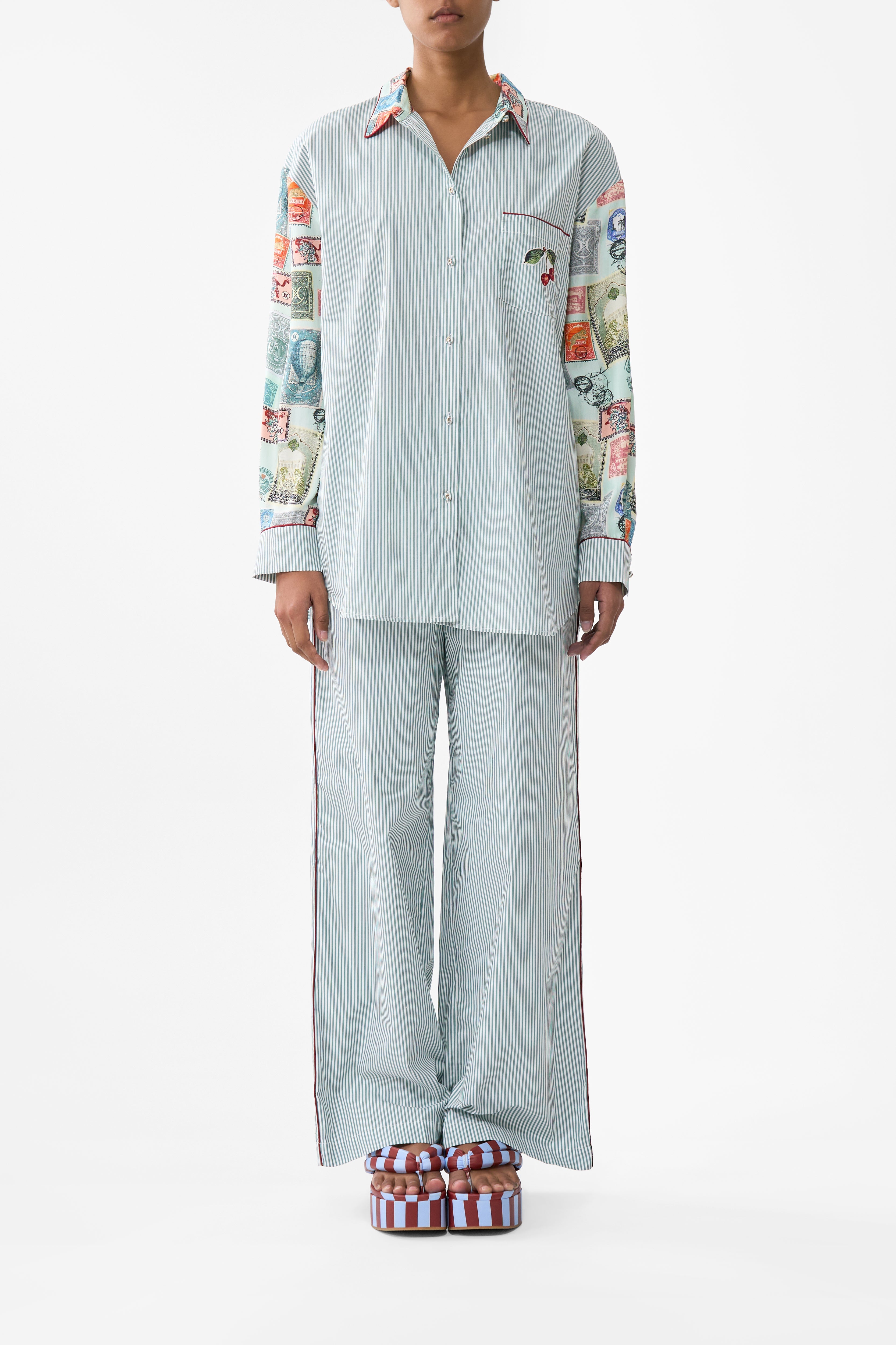 LONG SLEEVE OVERSIZED SHIRT WITH POCKET WITH LOVE FROM TÜRKIYE