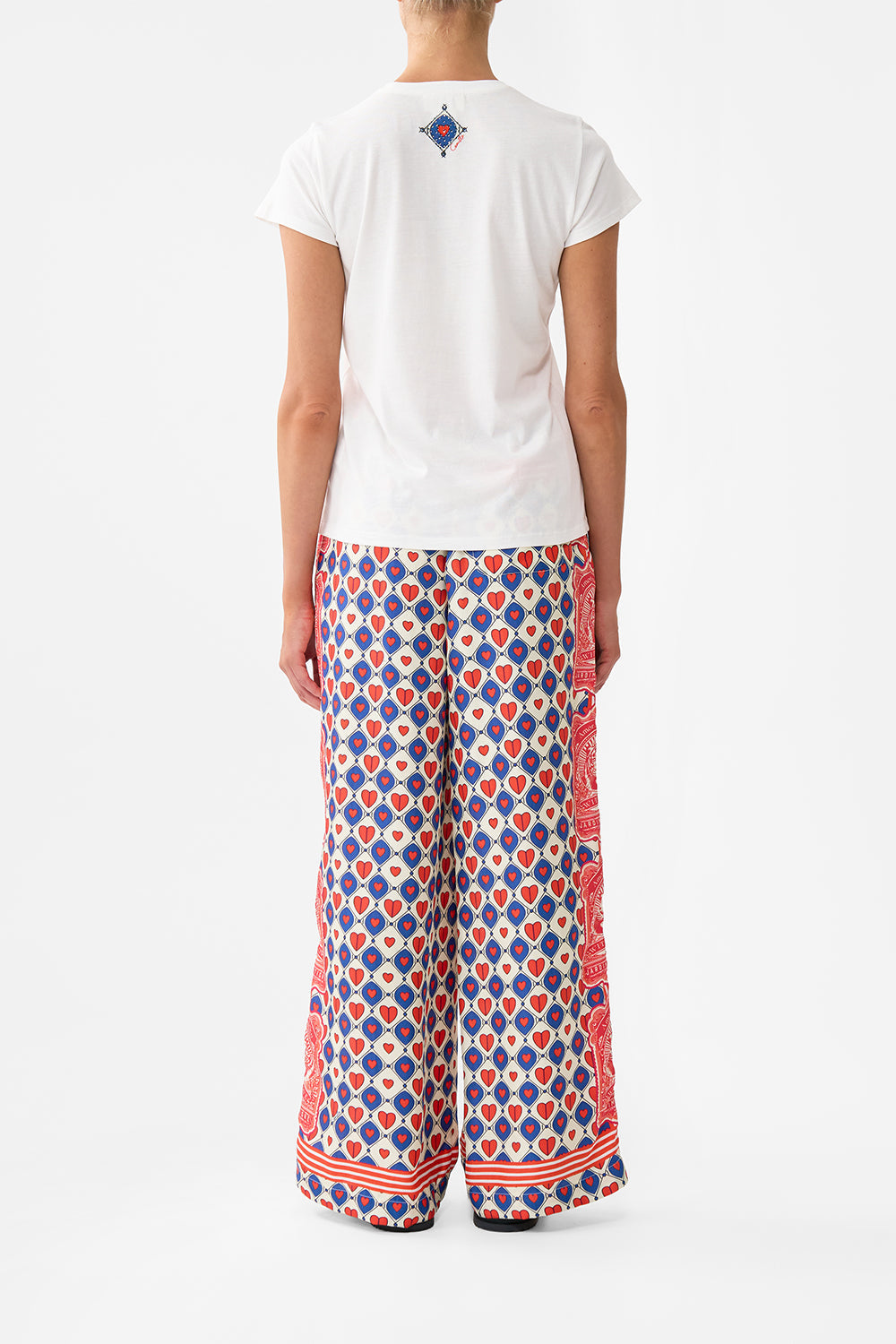 The CAMILLA Slim Fit Round Neck T-Shirt in our Rinse & Roar print.