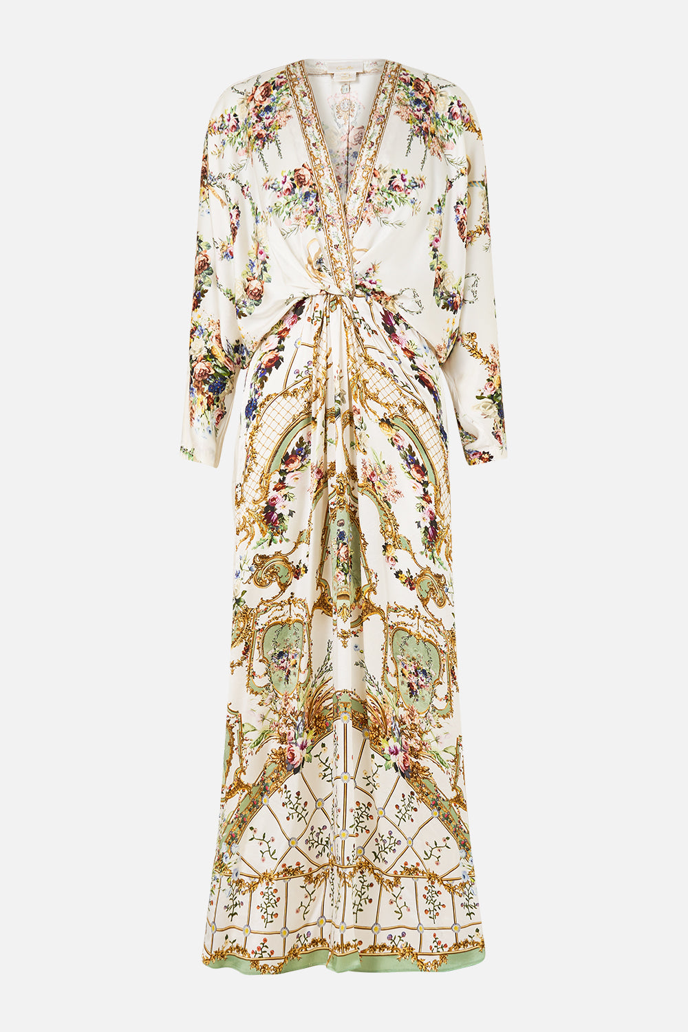 The CAMILLA Twist Front Batwing Dress in our Dressing Room Drama print.