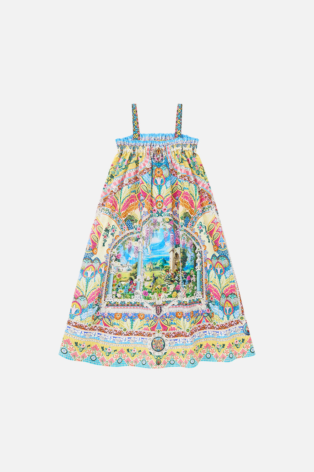 KIDS WIDE STRAP MAXI SUN DRESS NAVÀS NOUVEAU
