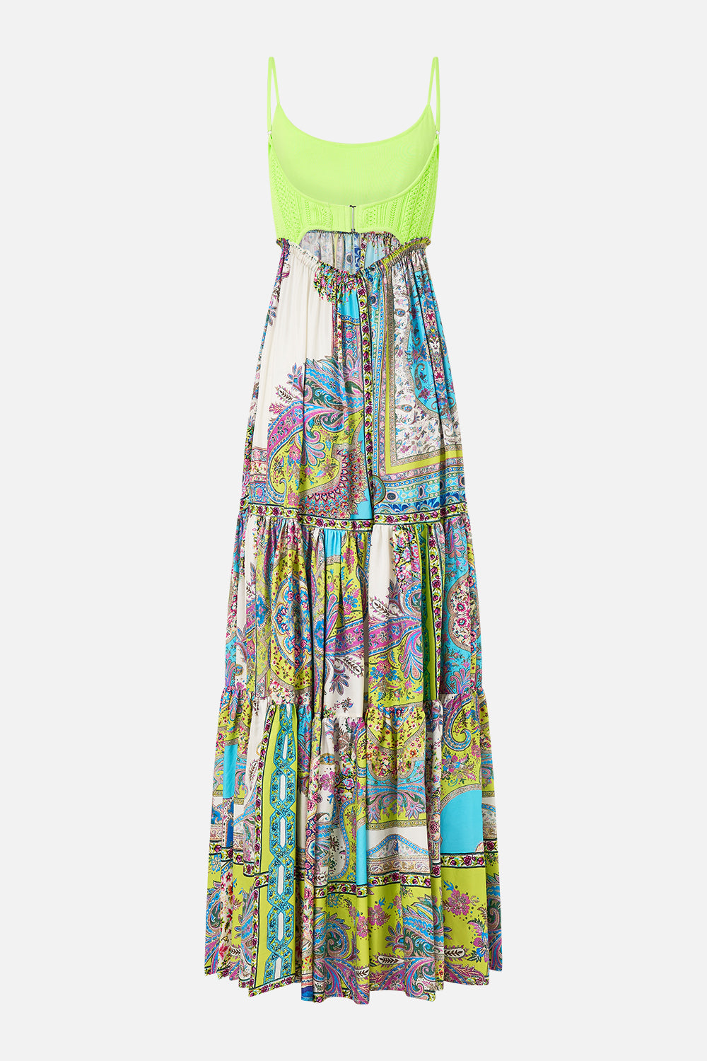 LONG DRESS WITH KNIT FRONT BODICE MAGIC CARPET RIDE