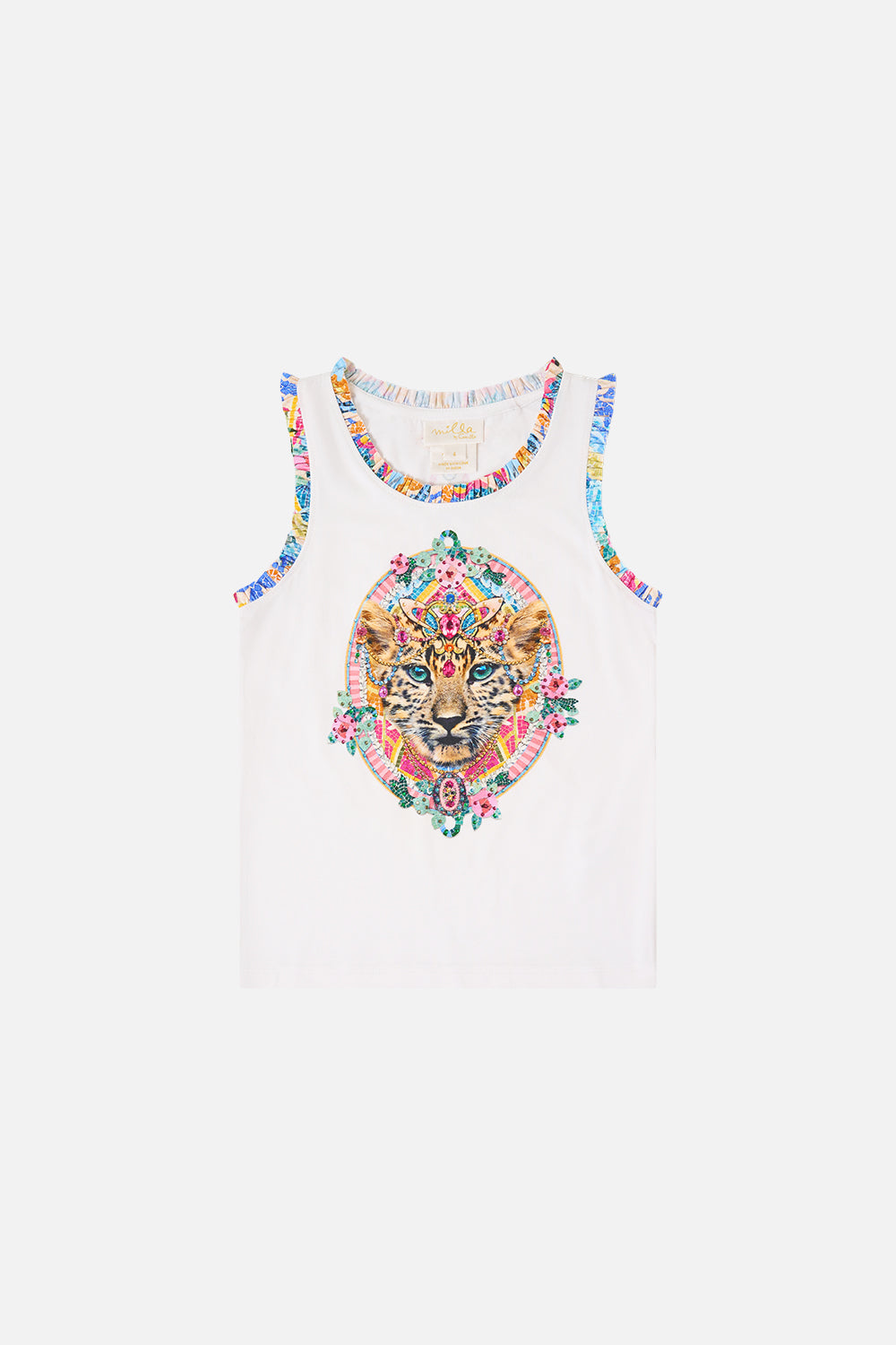 KIDS TANK TOP WITH FRILL EDGE NAVÀS NOUVEAU