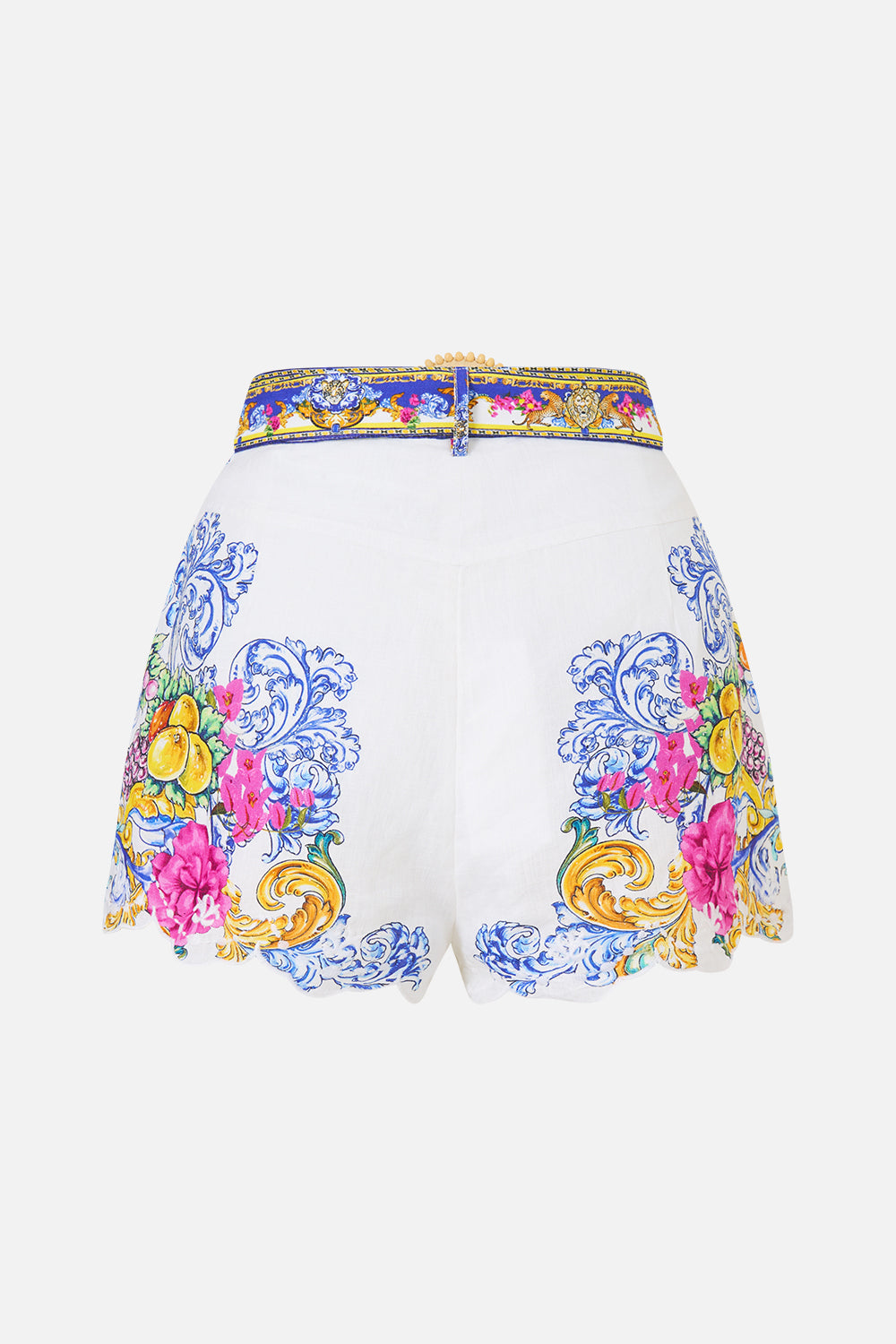 The CAMILLA TUCK FRONT SHORT MILLA IN SEVILLA in our  print.