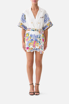 DOUBLE BREASTED SHORT SLEEVE JACKET MILLA IN SEVILLA