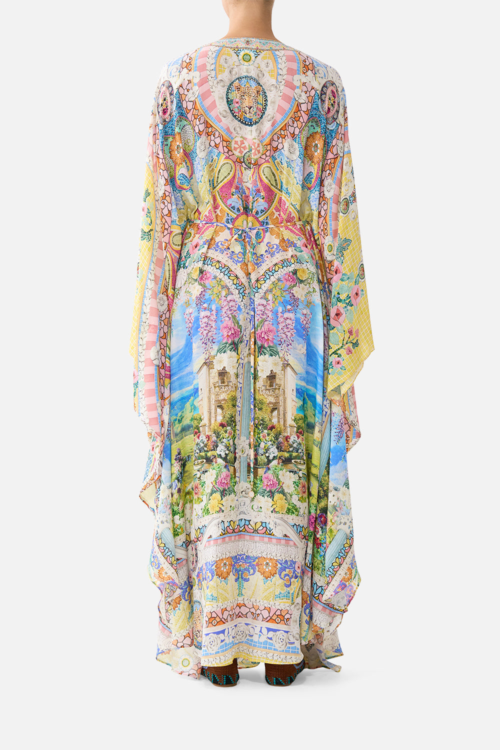 LONG KAFTAN WITH WAIST DETAIL NAVÀS NOUVEAU