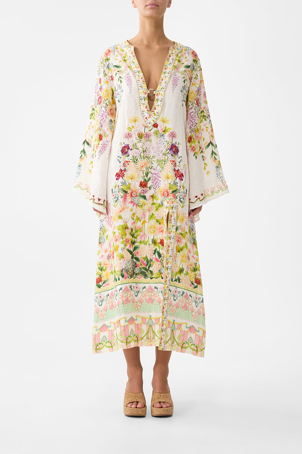 DEEP V NECK HARDWARE KAFTAN THE CALL OF CATALONIA