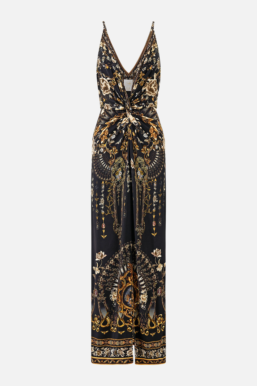 The CAMILLA STRAPPY DRESS WITH TWIST FRONT FLAMENCO FOLKLORE in our  print.