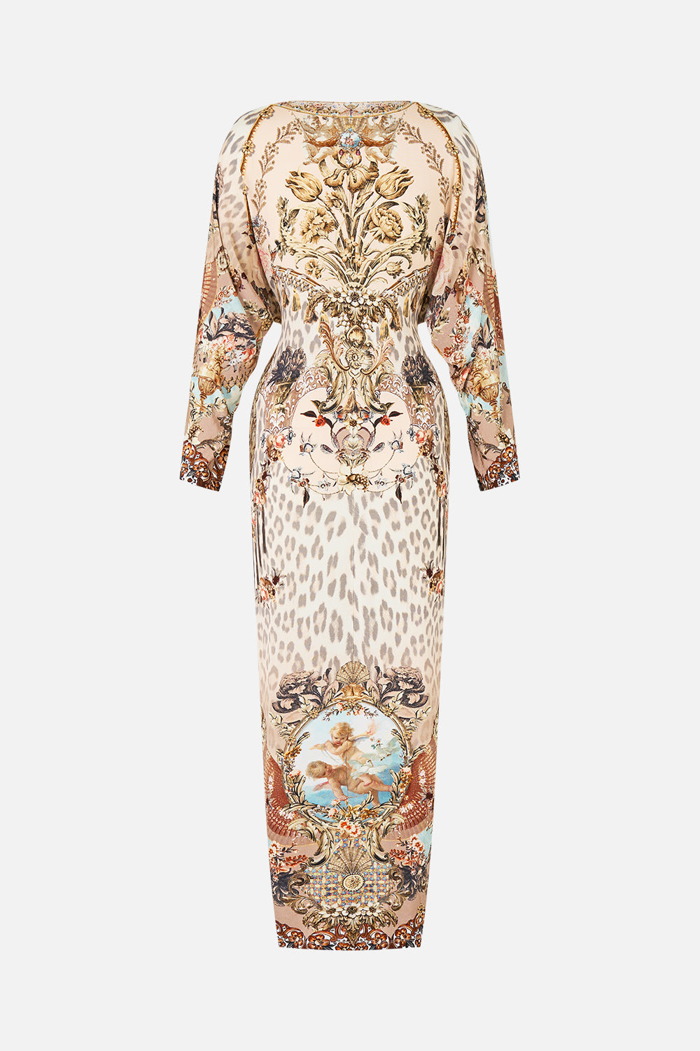 LONG SPLIT FRONT TWIST DRESS ARANJUEZ ANIMALIA