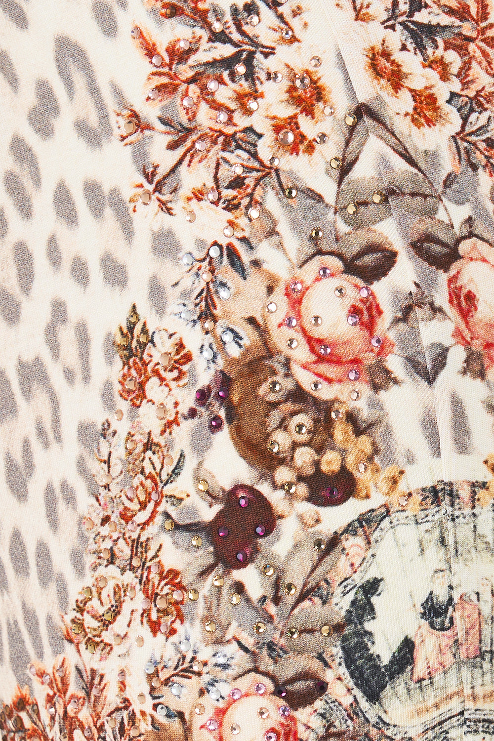 HIGH WAISTED FLARED TROUSER ARANJUEZ ANIMALIA