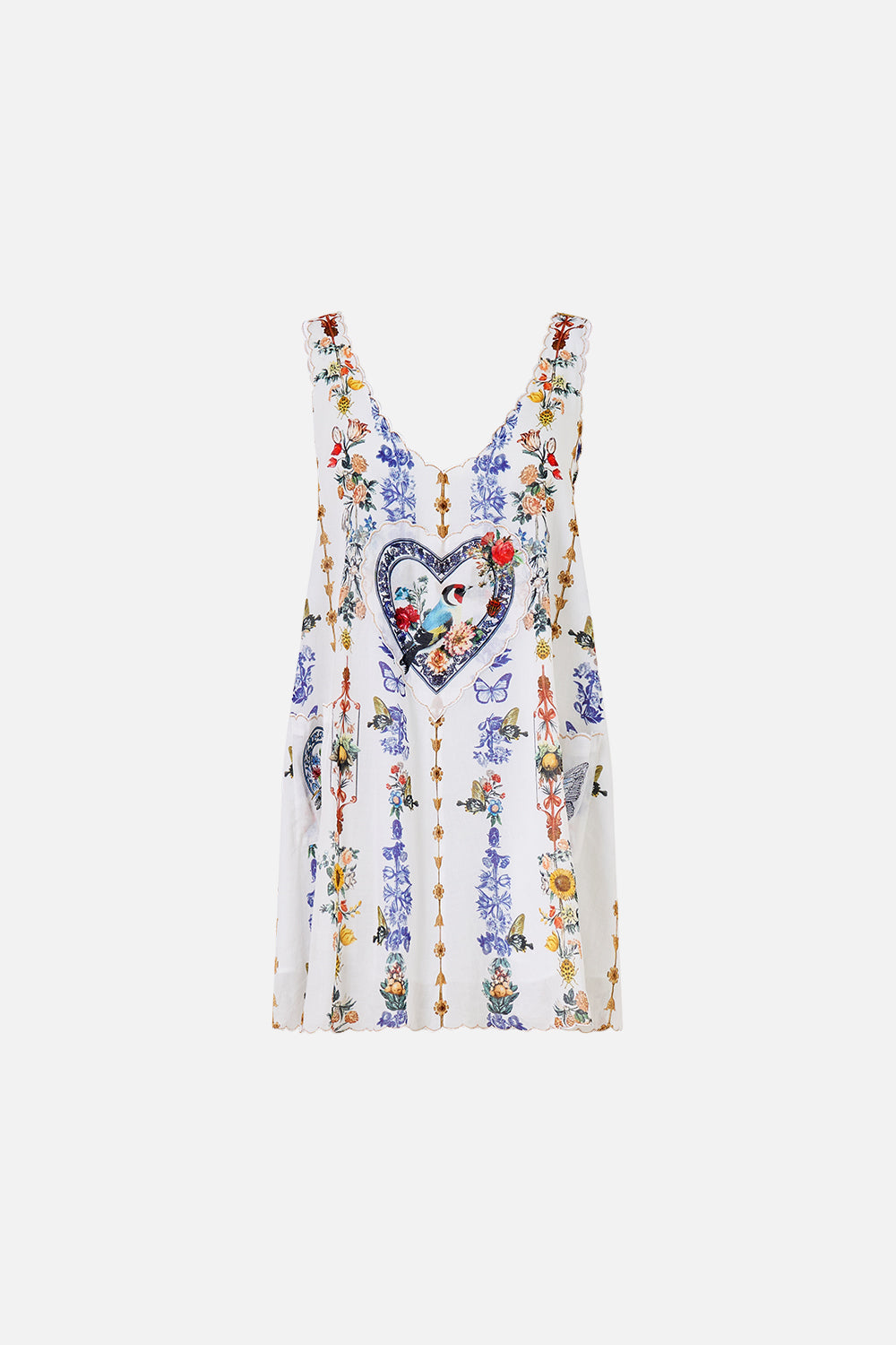 The CAMILLA SHORT POCKET DRESS WITH LOW BACK THE POTTERY PARLOUR in our THE POTTERY PARLOUR print.